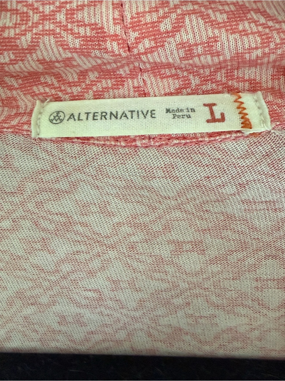Alternative Apparel Coral Print Tie Front Cardigan Top Size L - Picture 3 of 6